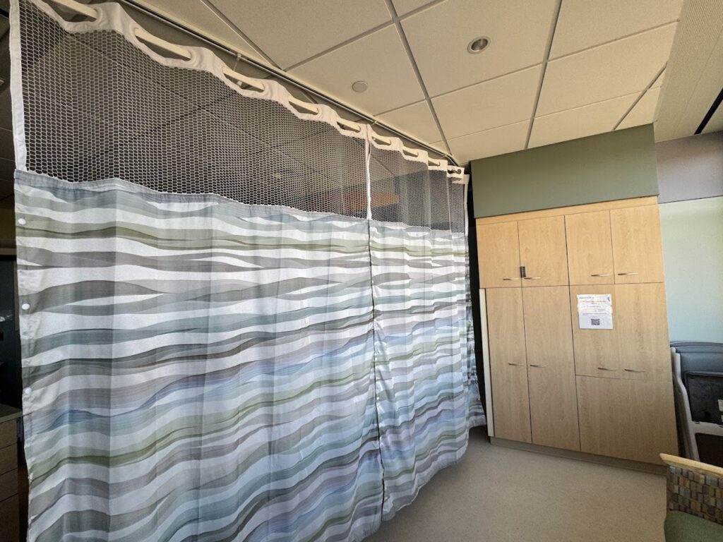 Ultimate Living Spaces project Wisconsin blind installers Medical privacy curtain