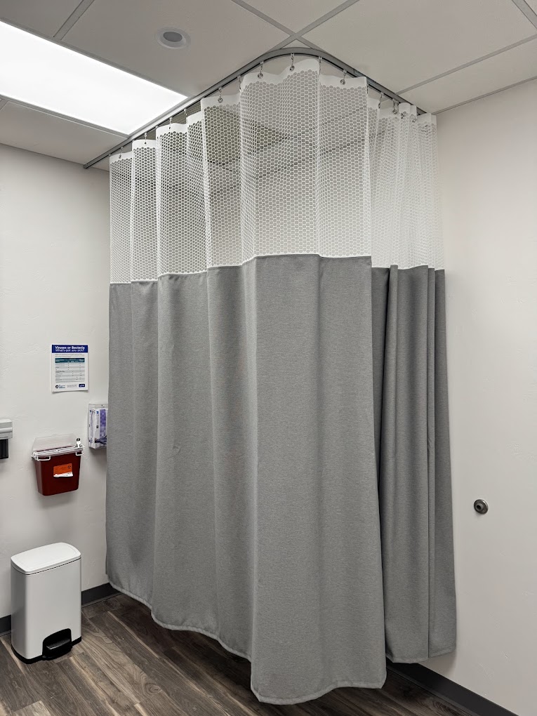 Ultimate Living Spaces project Wisconsin blind installers Medical privacy curtain